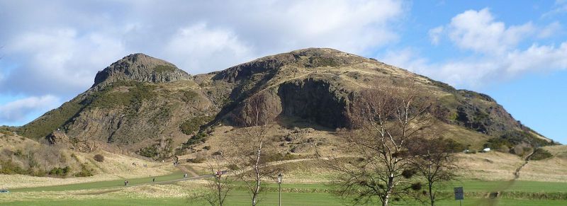 Arthur's Seat rising above Holyrood Park in Edinburgh
