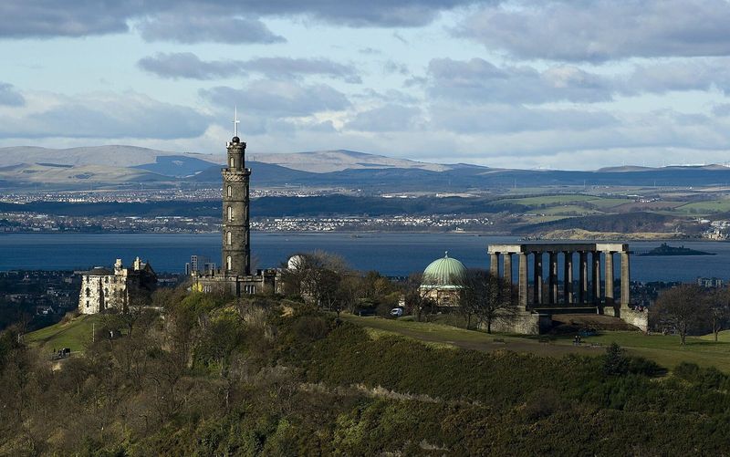 The National Monument and observatory on Calton Hill