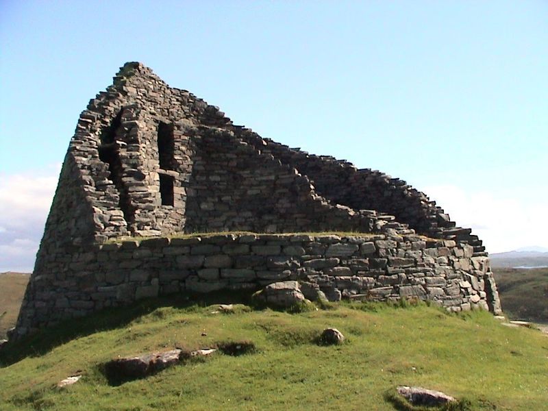The drystone remains of Dun Carloway Broch on Lewis