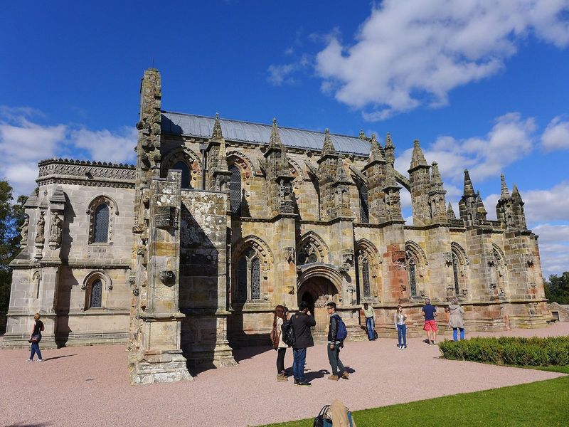 The carved stone interior of Rosslyn Chapel
