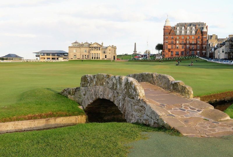 The Swilcan Bridge on the Old Course at St Andrews
